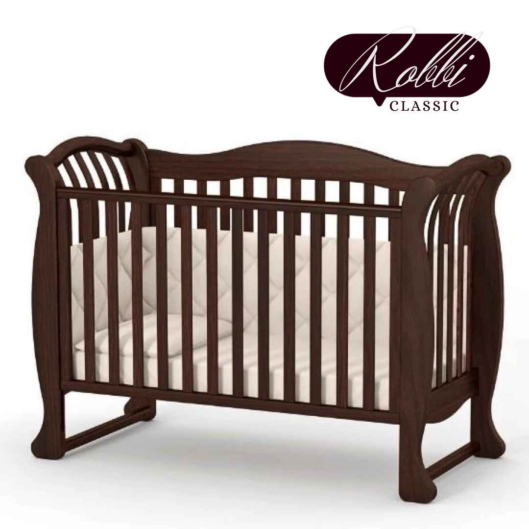 Dětská postýlka Robbi Gekko Kids 120x60. Tmavý ořech